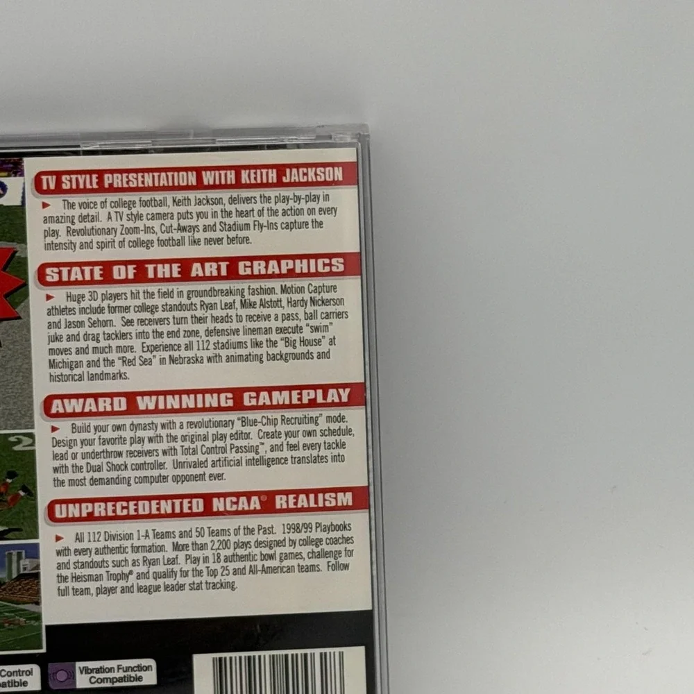 NCAA GameBreaker 99 Sony PlayStation 1 PS1 1998 Complete CIB Football 989 Sports